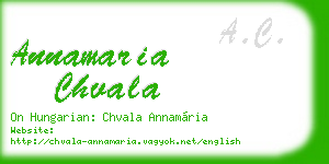 annamaria chvala business card